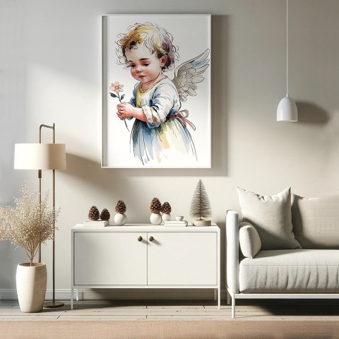Aniołek z Kwiatem Plakat Aniołek z Kwiatem Plakat