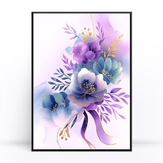 Kwiatowa Symfonia Pasteli Plakat