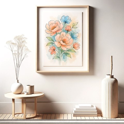Kwiatowy Akwarelowy Romantyzm Plakat Kwiatowy Akwarelowy Romantyzm Plakat