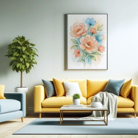 Kwiatowy Akwarelowy Romantyzm Plakat Kwiatowy Akwarelowy Romantyzm Plakat