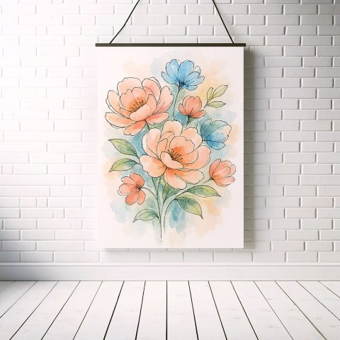 Kwiatowy Akwarelowy Romantyzm Plakat Kwiatowy Akwarelowy Romantyzm Plakat