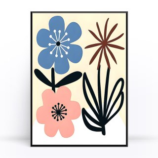 Kwiatowy Minimalizm Plakat