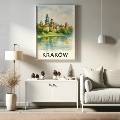 Wawel Akwarelowy Pejzaż Plakat Wawel Akwarelowy Pejzaż Plakat
