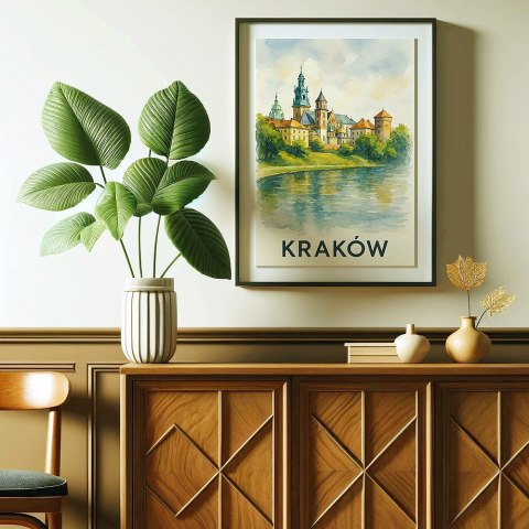 Wawel Akwarelowy Pejzaż Plakat Wawel Akwarelowy Pejzaż Plakat