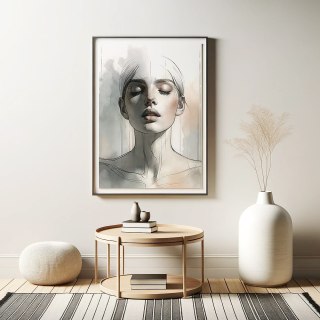 Kontemplacyjny Portret Plakat