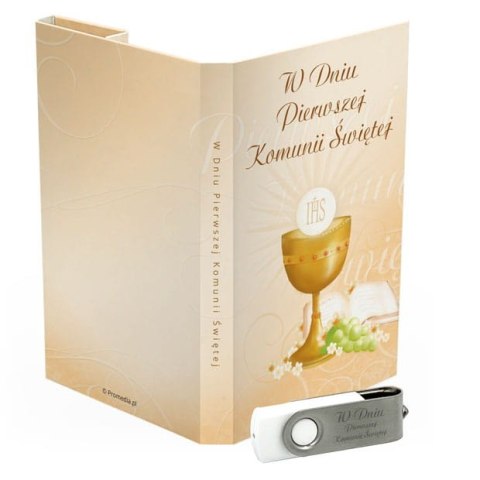 W Dniu Pierwszej Komunii - Beżowo-Złota - DigiAlbum PK6005