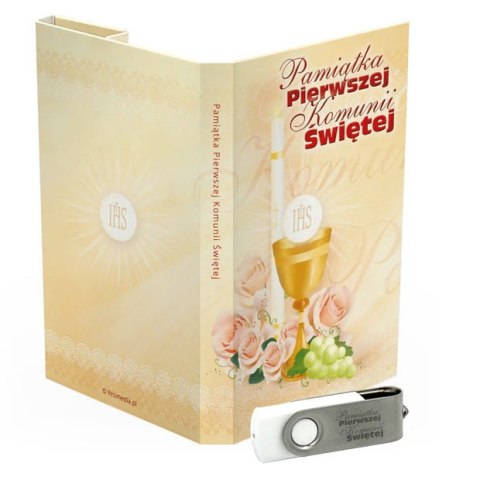 Beżowe Róże - Komunijna Pamiątka - DigiAlbum PK6009
