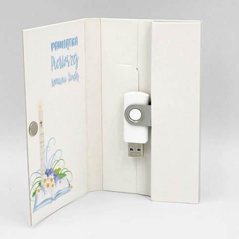 Biała Komunia ze Świecą - Kwiaty - DigiAlbum PK6026