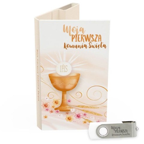 Pierwsza Komunia - Pastelowy Kielich i Kwiaty - DigiAlbum PK6029