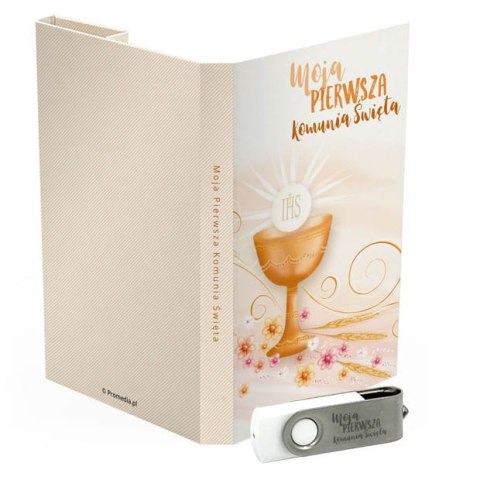 Pierwsza Komunia - Pastelowy Kielich i Kwiaty - DigiAlbum PK6029