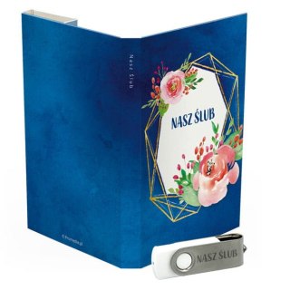 Nasz Ślub - Niebieski z Geometrią i Złotem - DigiAlbum SL7027