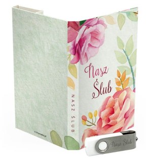 Nasz Ślub - Akwarelowe Kwiaty z Kaligrafią - DigiAlbum SL7031