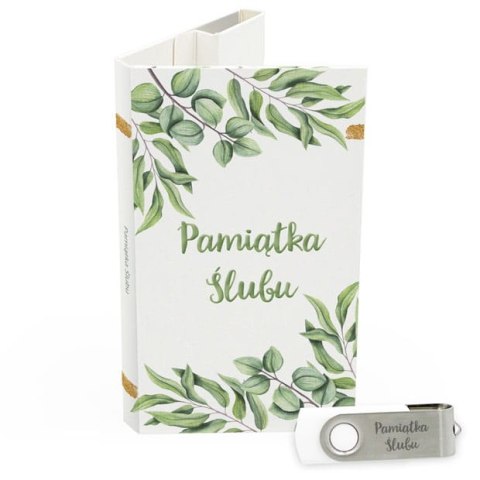 Pamiątka Ślubu - Zielone Liście - DigiAlbum SL7036