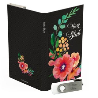 Nasz Ślub - Kolorowe Kwiaty na Czerni - DigiAlbum SL7043