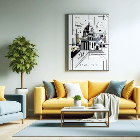 Geometryczna Architektura Rzymu Plakat