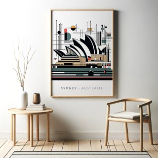 Opera Sydney Abstrakcja Plakat