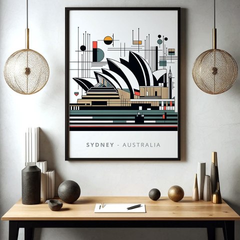 Opera Sydney Abstrakcja Plakat