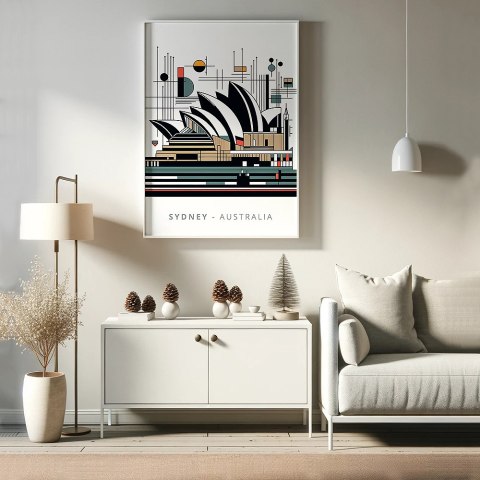 Opera Sydney Abstrakcja Plakat