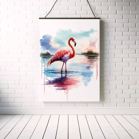 Flamingo w Stylu Akwarelowym Plakat