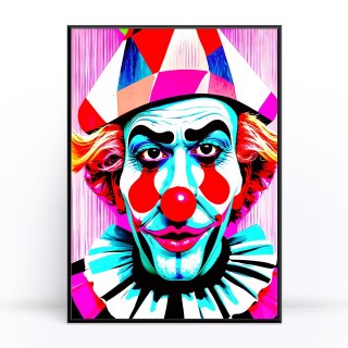 Kolorowy Klaun Pop-art Plakat