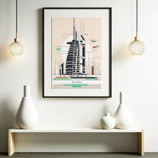 Nowoczesny Horizont Dubaju Plakat