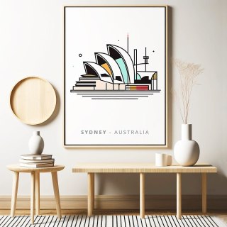 Sydney - Abstrakcyjna Opera Plakat