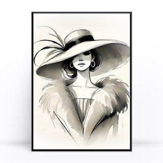 Elegancja w Stylu Retro Plakat