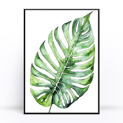 Monstera w Akwareli Plakat