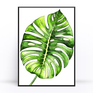 Monstera w Minimalizmie Plakat