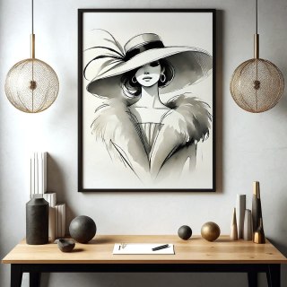 Elegancja w Stylu Retro Plakat