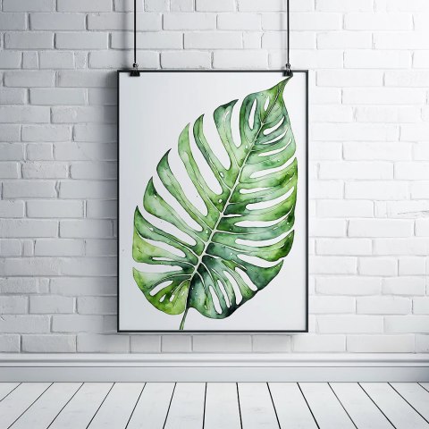 Monstera w Akwareli Plakat