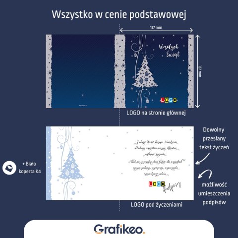 Kartki Świąteczne z Logo - Choinkowa Elegancja BN2-103