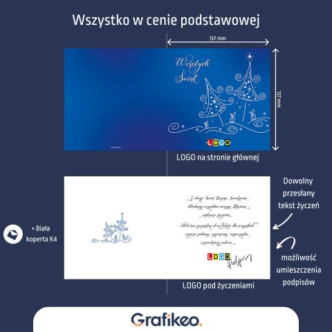 Kartki Świąteczne z Logo - Choinkowy Biznes BN2-199