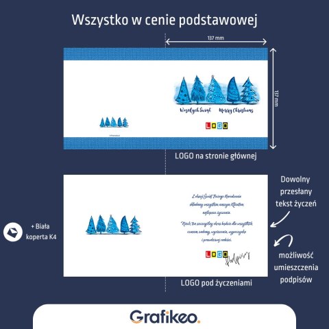 Kartki z Logo - Choinkowy Minimalizm BN2-115