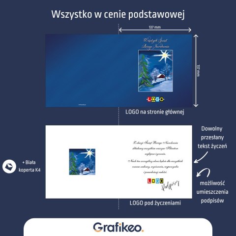 Kartki Świąteczne z Logo - Magiczna Noc BN2-110