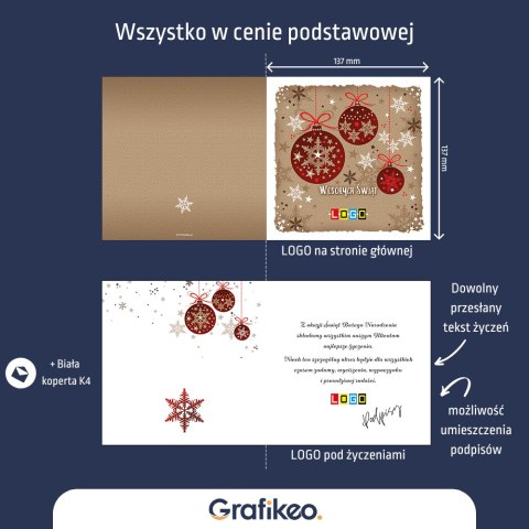 Kartki Świąteczne z Logo - Świąteczna Elegancja BN2-011