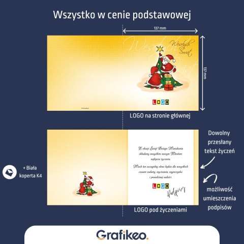 Kartki Świąteczne z Logo - Świąteczna Serdeczność BN2-071