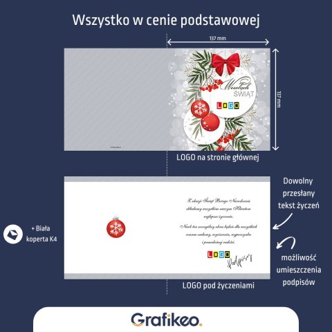 Kartki Świąteczne z Logo - Świąteczny Profesjonalizm BN2-014